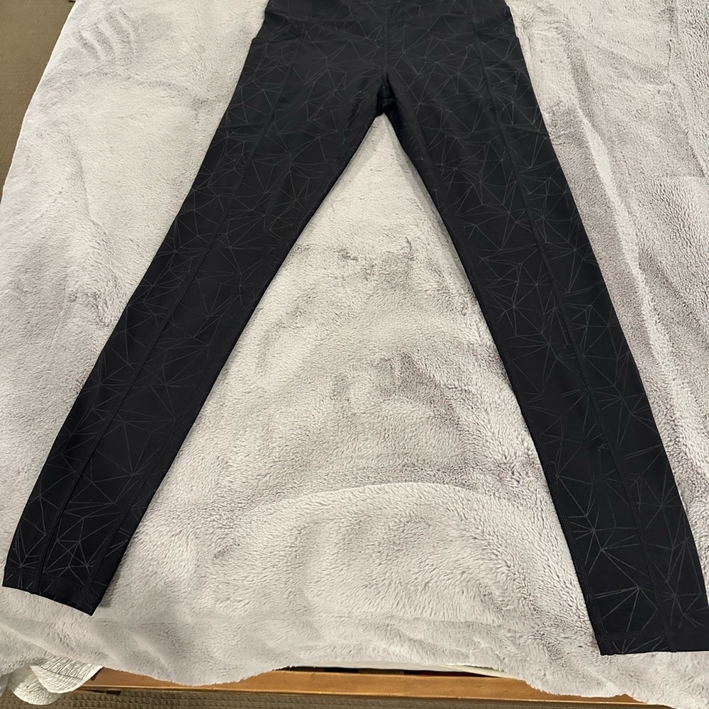 KIAVA Black Geometric Print Leggings